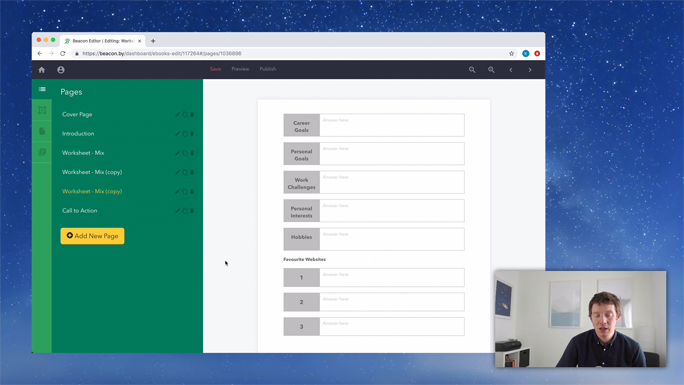 Adding more input areas to a worksheet lead magnet